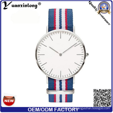 Yxl-613 Genf Markenuhren Platin Quarz Männer Legierung Nylon Strap Mode Casual Armbanduhren